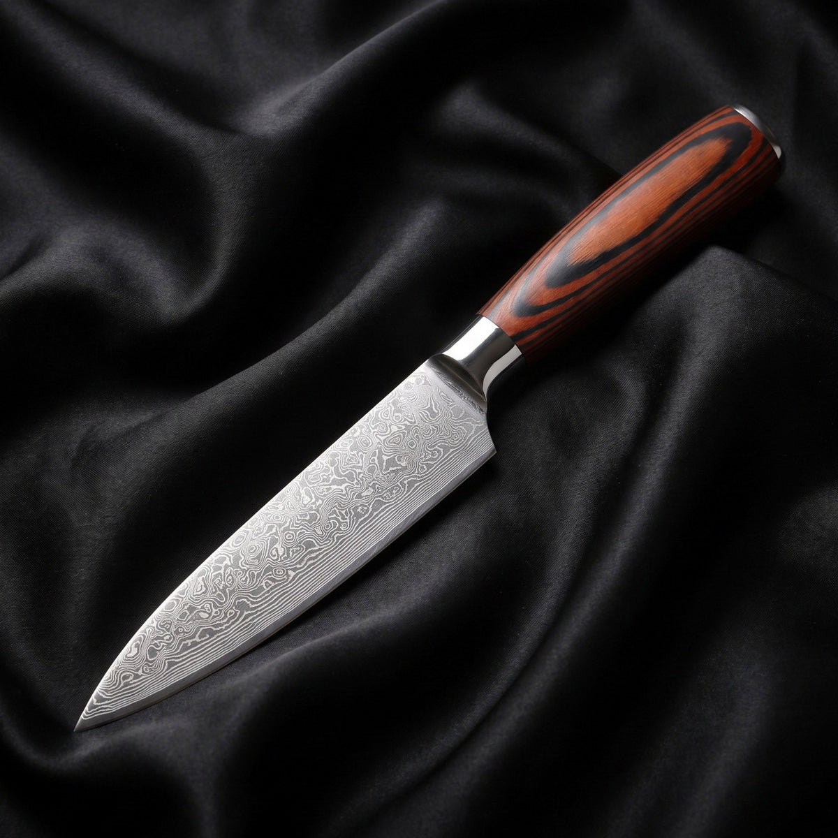 Yuhi Petty Knife · full blade on black silk