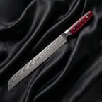 Shuiro Bread Knife · full blade on black silk