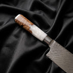 Shinju 5 in Santoku All-Purpose Knife · handle close-up