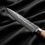 Kinari Petty Knife · Damascus blade close-up