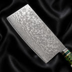 Wakaba Vegetable Cleaver Knife · Damascus blade close-up