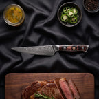 Iwao Steak Knife · on the cutting board
