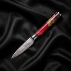 Hozuki Paring Knife · full blade on black silk