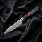 Enji Paring Knife · full blade on black silk