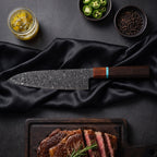Seiji Knife Duo (Gyuto & Nakiri) · Gyuto Chef Knife on the cutting board
