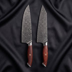 Yugure Knife Duo (Gyuto & Kiritsuke) · the full set on black silk