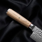 Kinari Nakiri Vegetable Knife · handle close-up