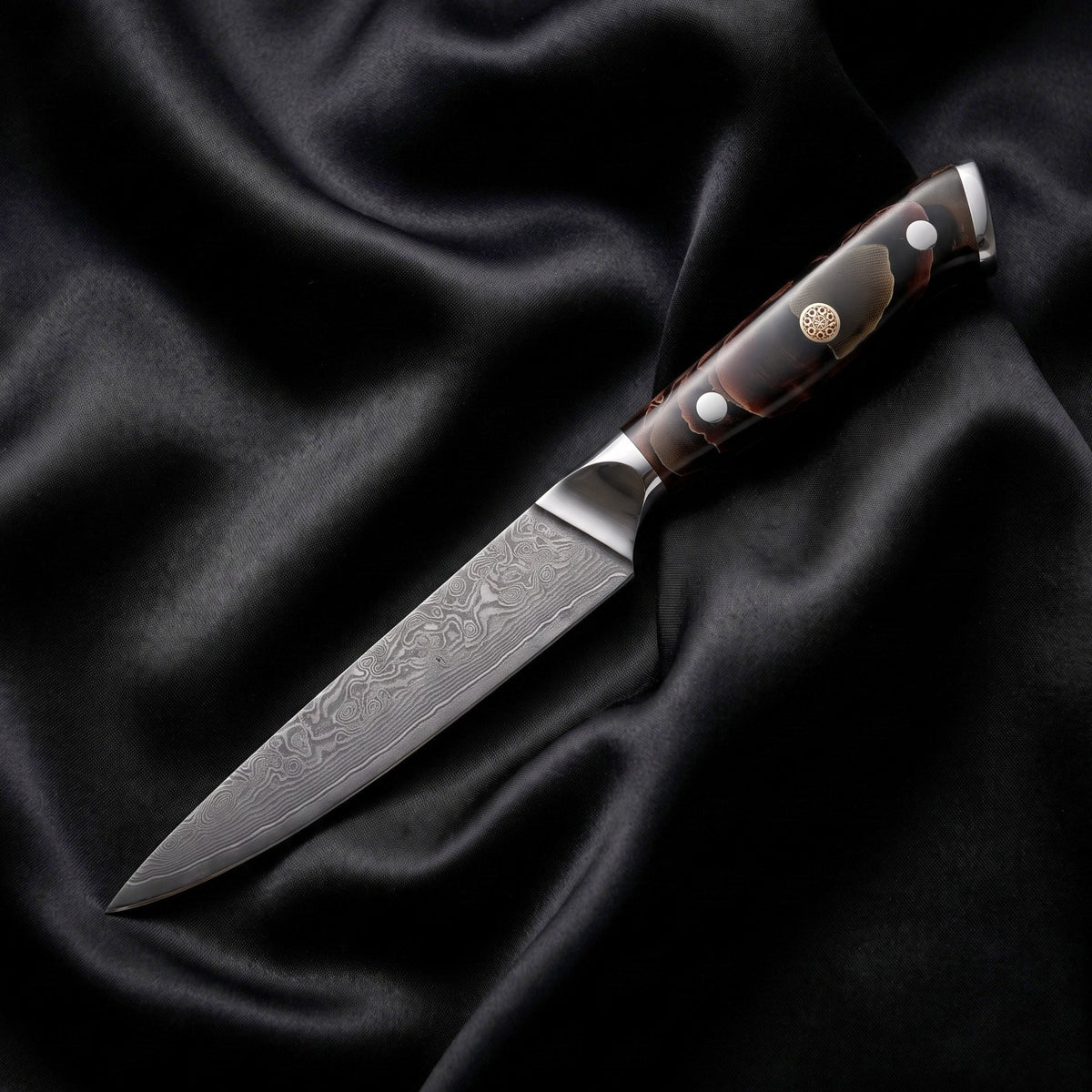 Iwao Utility Knife · full blade on black silk