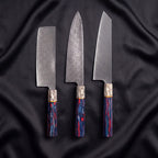 Hanabi 3-Piece Knife Set · the full set on black silk