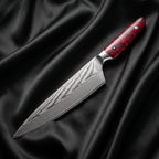 Shuiro Gyuto Chef Knife · full blade on black silk