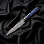 Aizome Utility Knife · full blade on black silk