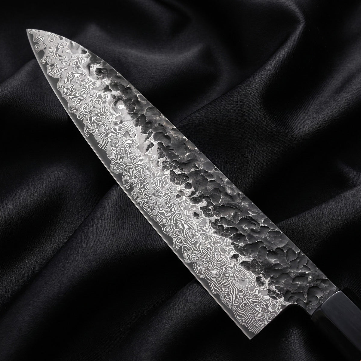 Sumie Gyuto Chef Knife · Damascus blade close-up
