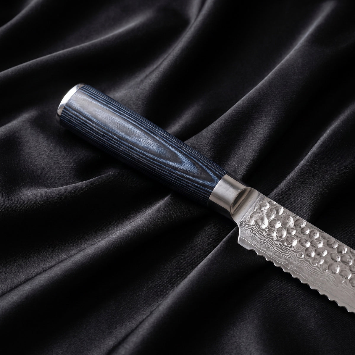 Konpeki Bread Knife · handle close-up