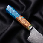 Kawasemi Kiritsuke Cleaver Knife · handle close-up