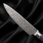 Aizome Utility Knife · Damascus blade close-up