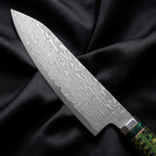 Wakaba Utility Knife · Damascus blade close-up
