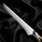 Yoizuki Honesuki Boning Knife · Damascus blade close-up