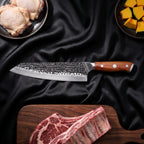 Kitae 6-Piece Knife Set · Kiritsuke Chef-Slicer Knife on the cutting board
