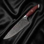 Yugure Gyuto Chef Knife · full blade on black silk