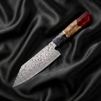 Saiun Bunka Knife · full blade on black silk