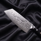 Homura Cleaver Knife · Damascus blade close-up