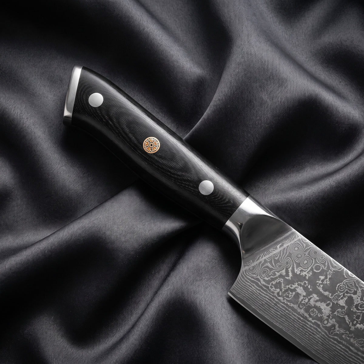Homura Kiritsuke Chef Knife · handle close-up