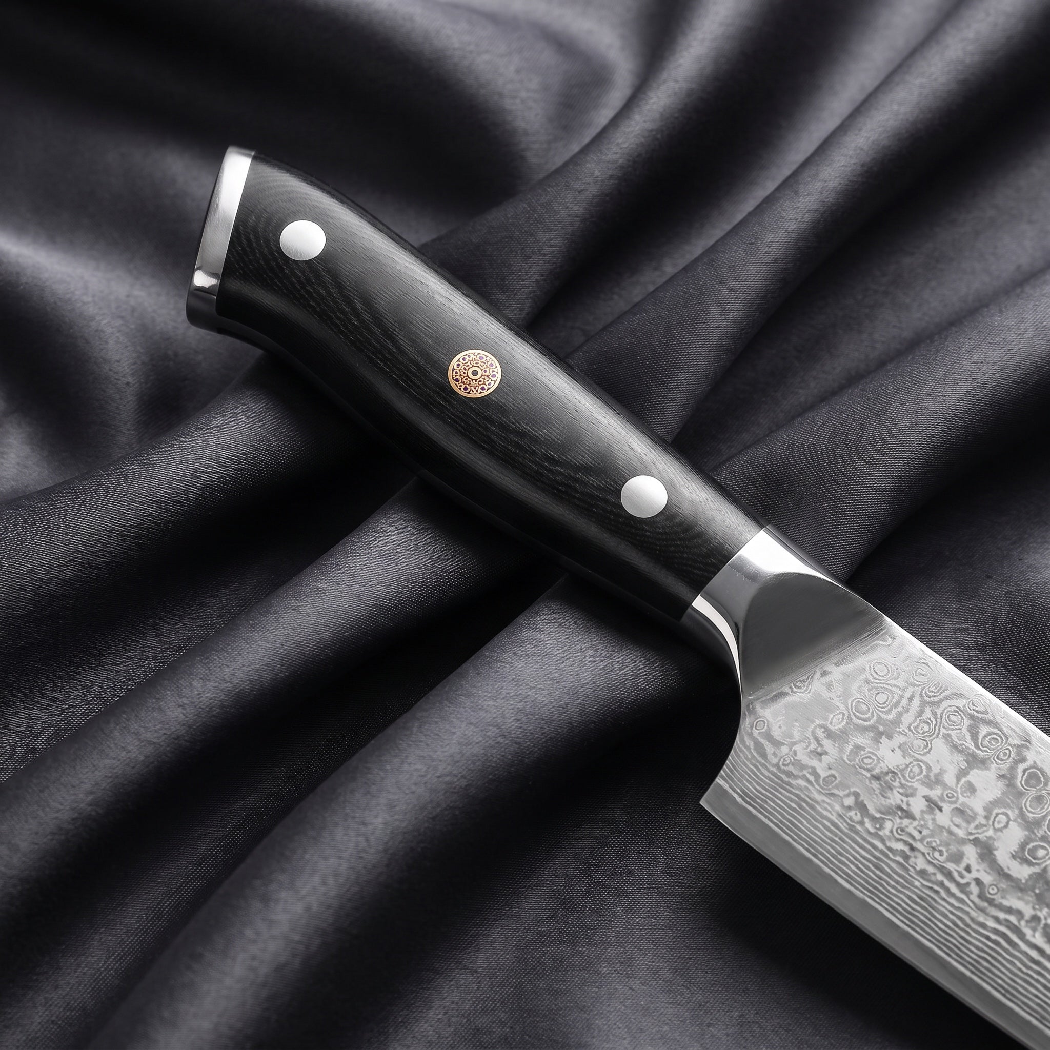 Homura Nakiri Knife · handle close-up