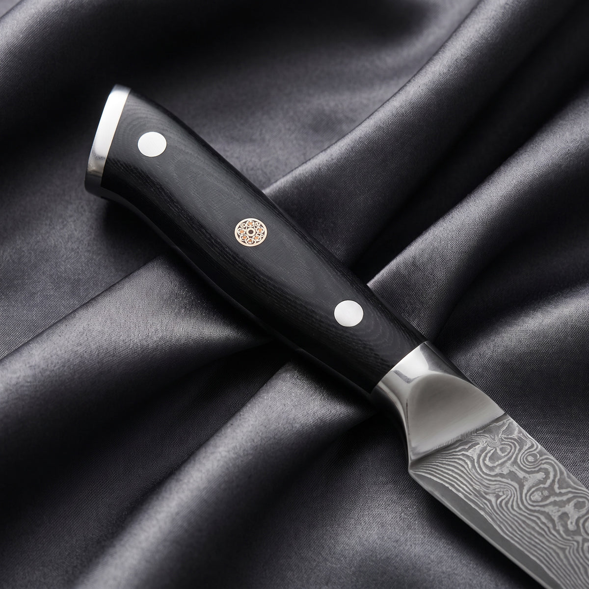 Homura Petty Utility Knife · handle close-up