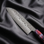 Hotaru Santoku Knife · Damascus blade close-up