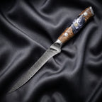 Hyoga Honesuki Boning Knife · full blade on black silk