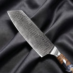 Hyoga Kiritsuke Chef Knife · Damascus blade close-up