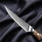 Hyoga Petty Utility Knife · Damascus blade close-up
