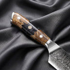 Hyoga Santoku Knife · handle close-up