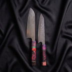 Kasumi Knife Duo (Gyuto & Kiritsuke) · the full set on black silk