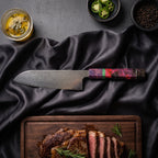 Kasumi Knife Duo (Gyuto & Kiritsuke) · Gyuto on the cutting board