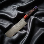 Kasumi Nakiri Knife · full blade on black silk