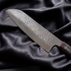 Kasumi Santoku Knife · Damascus blade close-up