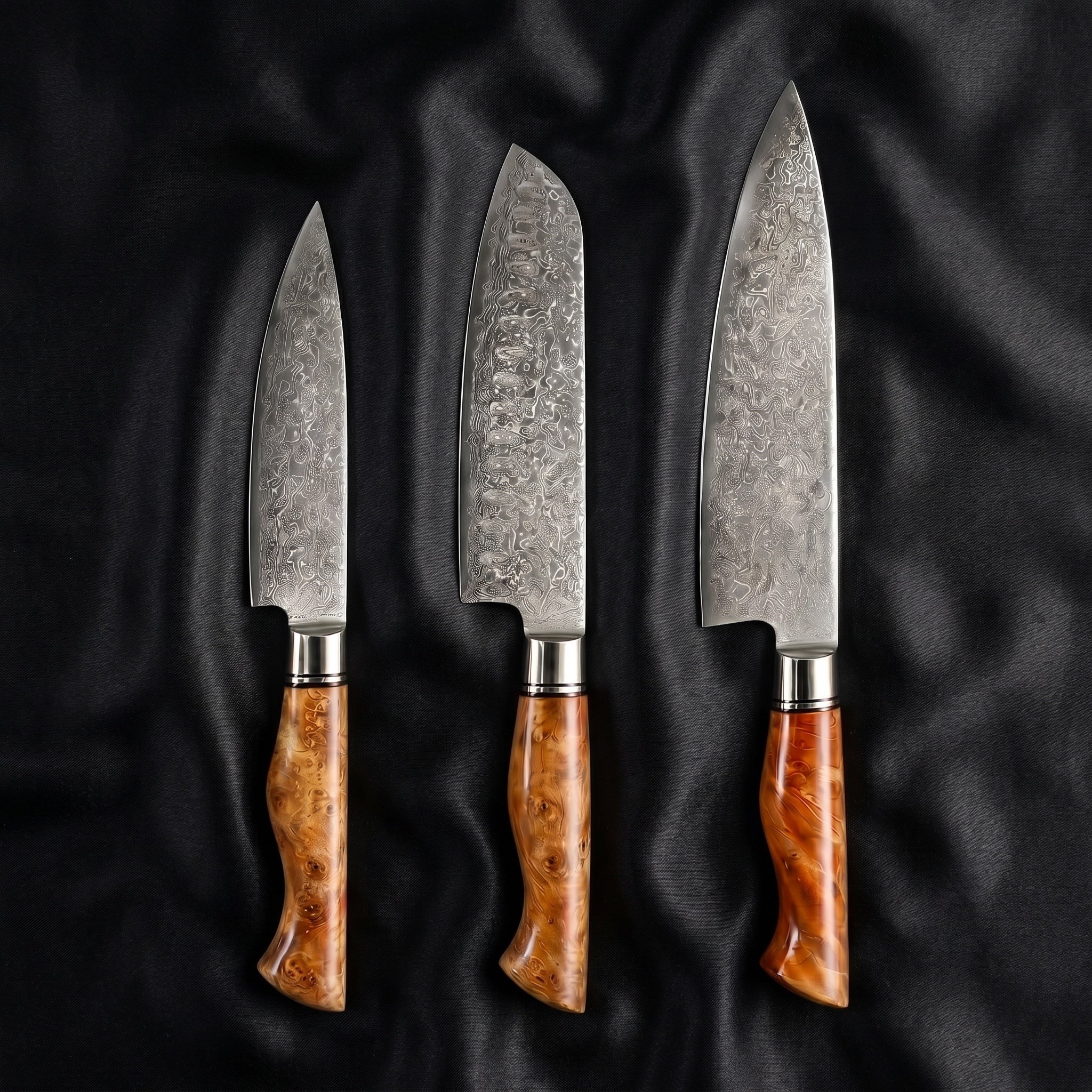 Komorebi Damascus Knife Set