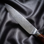Komorebi Petty Utility Knife · Damascus blade close-up