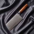 Komorebi Slicing Cleaver · full blade on black silk