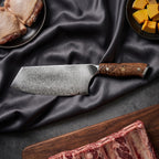 Konoha Cleaver Knife · on the cutting board