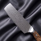 Konoha Nakiri Vegetable Knife · Damascus blade close-up