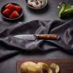 Konoha Paring Knife · on the cutting board