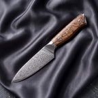 Konoha Paring Knife · full blade on black silk