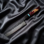 Minato Nakiri Knife · full blade on black silk