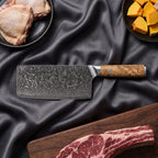 Nishiki Cleaver Knife · on the cutting board
