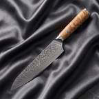 Nishiki Gyuto Chef Knife · full blade on black silk