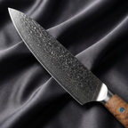 Nishiki Gyuto Chef Knife · Damascus blade close-up