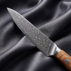 Nishiki Petty Utility Knife · Damascus blade close-up