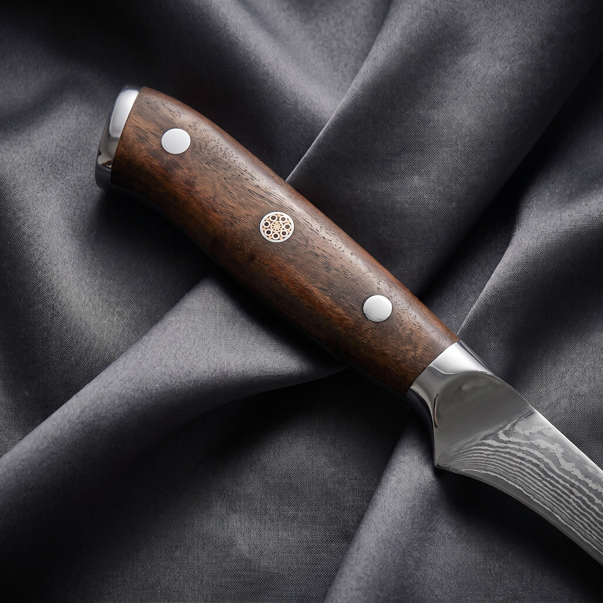 Okami Honesuki Boning Knife · handle close-up